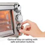 Hamilton Beach 1100-Watt 4-Slice Stainless Steel Countertop Toaster Oven thumbnail 2