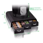 Mind Reader Anchor 36-Capacity K-Cup Storage Drawer - Black Coffee Pod Organizer with Heat-Resistant Top thumbnail 3