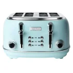 Haden Heritage 4-Slice Retro Wide Slot Toaster, 1500W, Turquoise thumbnail 1
