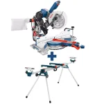 Bosch CM10GD 10 in. Dual-Bevel Sliding Glide Miter Saw with 60-Tooth Blade and Folding Leg Stand thumbnail 1