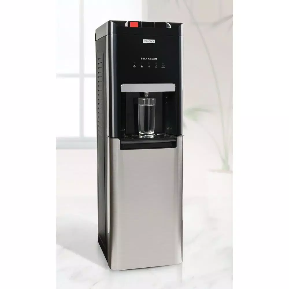 Igloo Bottom Loading Water Dispenser with Hot, Cold, and Room Temperature Functions - Black