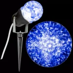 LightShow Icy Blue Projection Kaleidoscope LED Spotlight with Ground Stake thumbnail 1