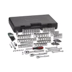 GearWrench 141-Piece Mechanics Tool Set with 1/4 in., 3/8 in., and 1/2 in. Drive SAE and Metric Sockets thumbnail 1