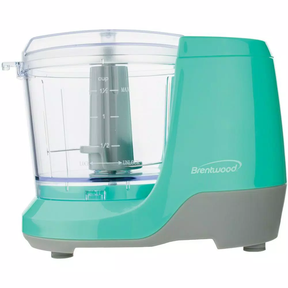 Brentwood Appliances MC-109BL 1.5 Cup Mini Food Chopper and Slicer, Blue