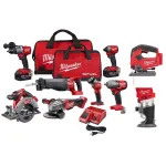 Milwaukee M18 FUEL 18V Lithium-Ion Brushless Cordless 9-Tool Combo Kit with (2) 5.0 Ah Batteries & Charger thumbnail 1