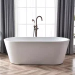 Vanity Art 48 in. Freestanding Single-Handle Claw Foot Tub Faucet with Hand Shower, Oil Rubbed Bronze thumbnail 3