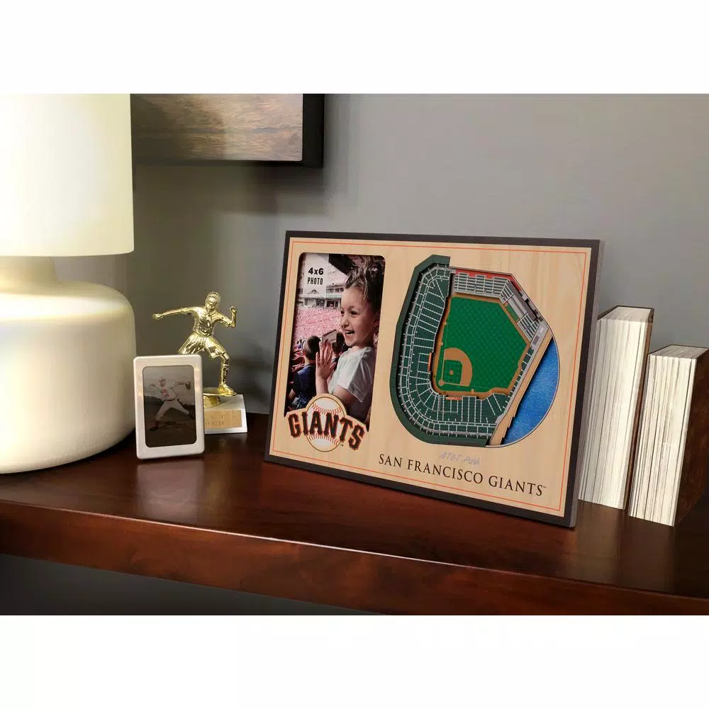 YouTheFan MLB San Francisco Giants 3D StadiumView Oracle Park Replica Picture Frame, 4x6 in.