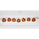 Worth Imports 73 in. Metal Fall Pumpkin Harvest Banner on Jute Rope thumbnail 2