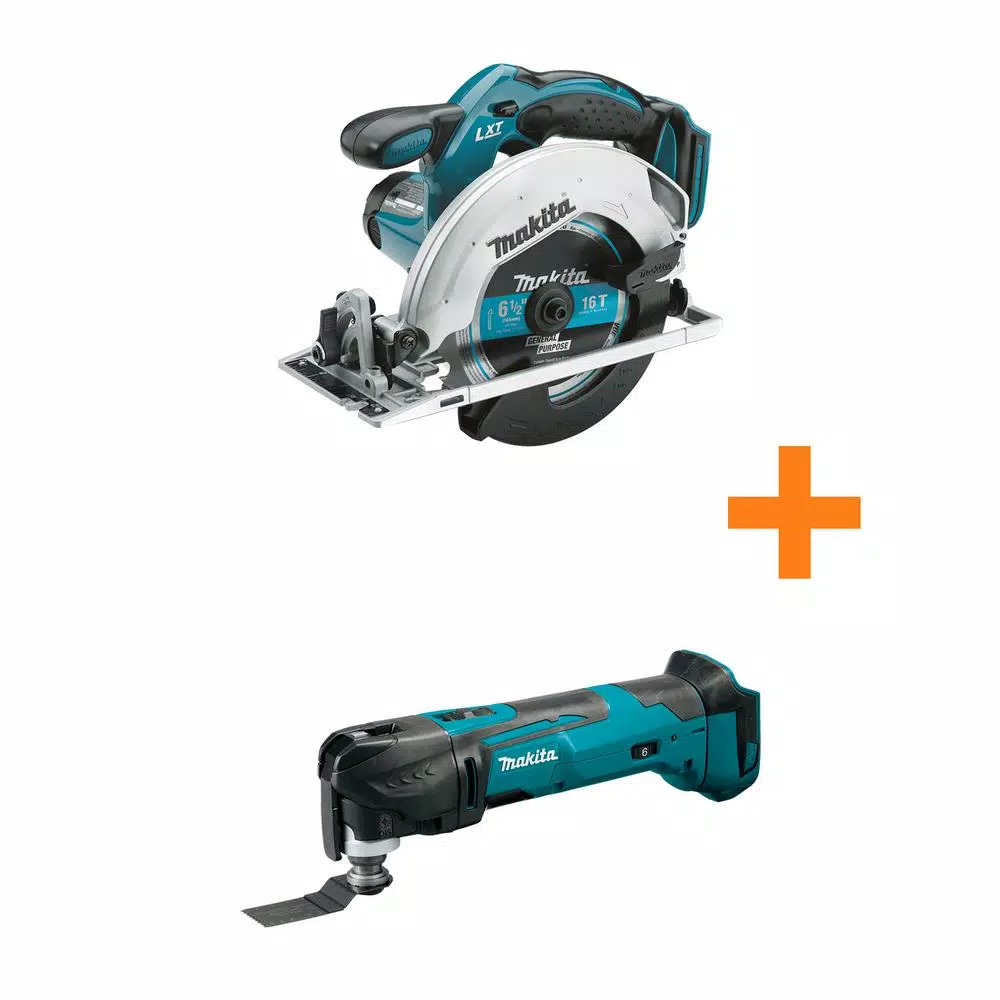 Makita 18V LXT Cordless 6-1/2 in. Circular Saw & Oscillating Multi-Tool Combo Kit (Tool Only)