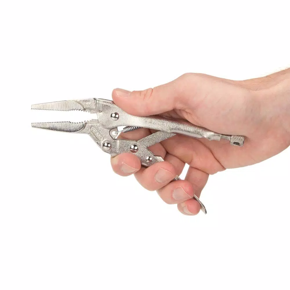 TEKTON 6 in. Long Nose Locking Pliers, 4-Pack