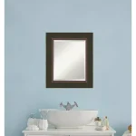 Amanti Art Milano 22.5 in. W x 26.5 in. H Rectangular Framed Bathroom Vanity Mirror, Dark Bronze thumbnail 1