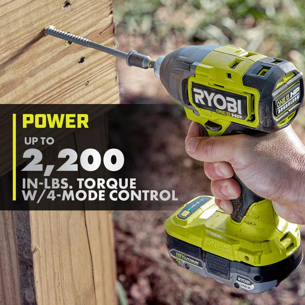 RYOBI ONE+ HP 18V Brushless 1/4 in. 3-Speed Impact Driver (Tool Only)