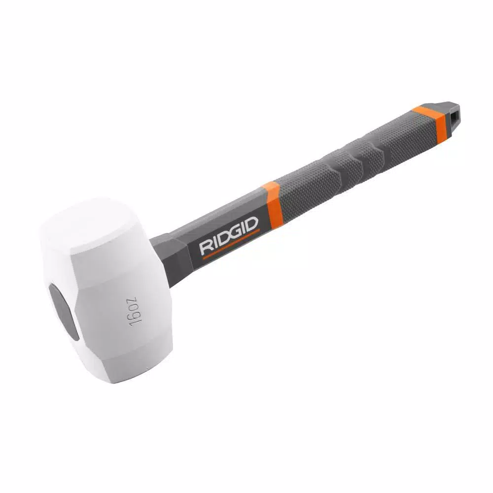 RIDGID 16 oz. Rubber Tile Mallet and Pro-Hinge Stabilizing Knee Pad Set