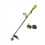 RYOBI ONE+ 18V Brushless Cordless String Trimmer with 4.0 Ah Battery and Charger Included thumbnail 1