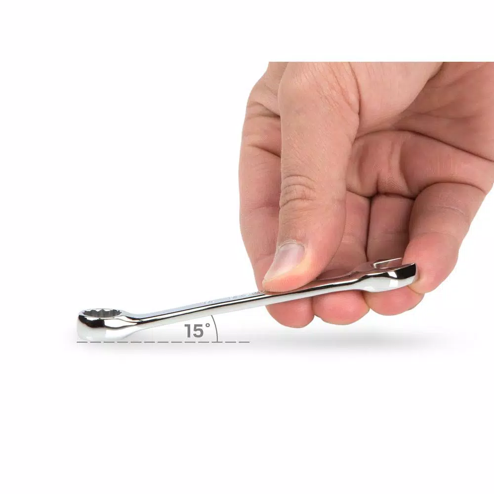TEKTON 10 mm Stubby Combination Wrench, Chrome Vanadium Steel