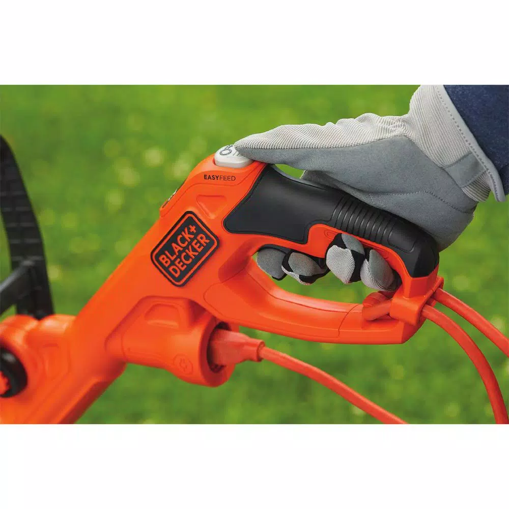 BLACK+DECKER 14 in. 6.5 Amp Corded Electric String Trimmer and Edger with EASYFEED