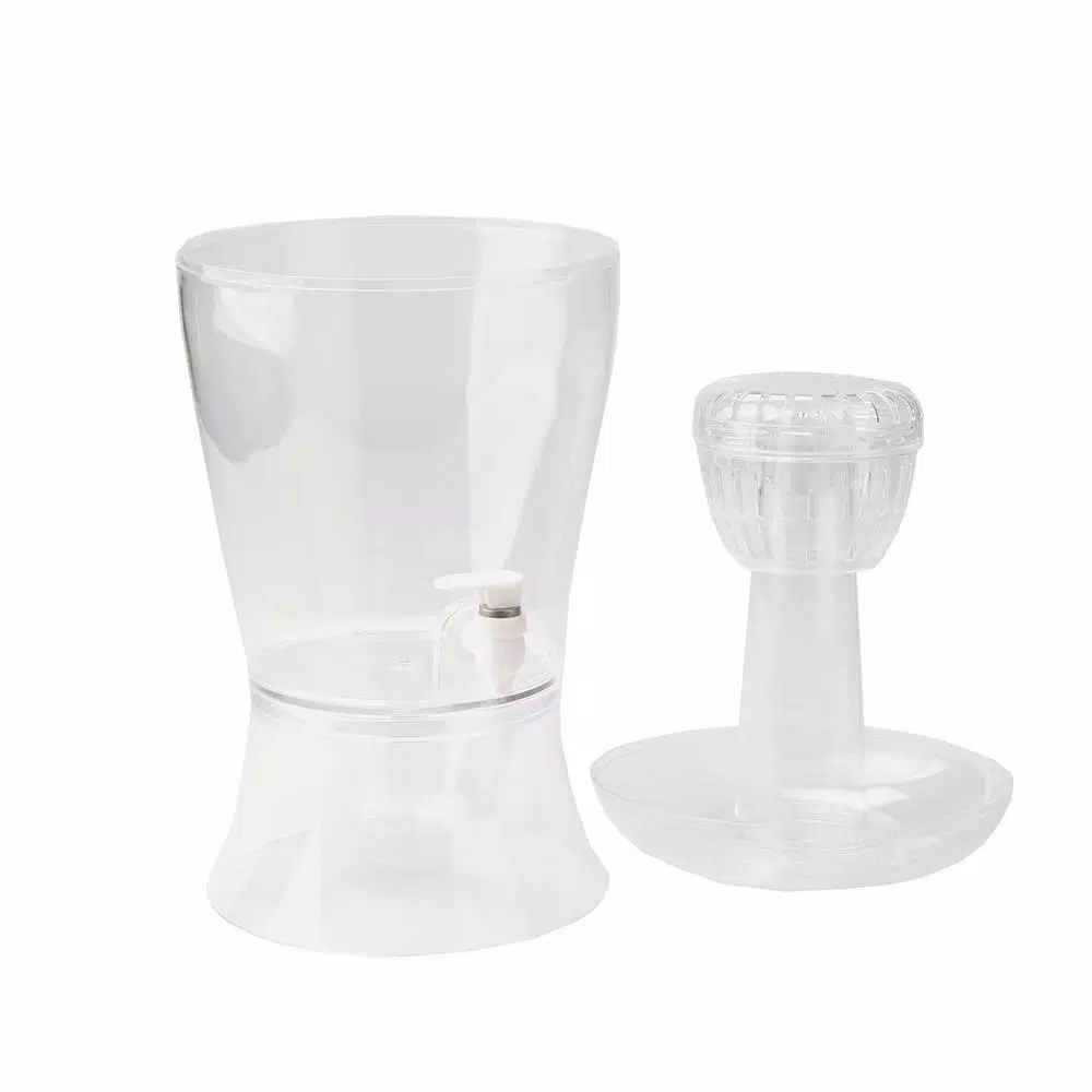 Mind Reader 128 oz. Clear Beverage Dispenser with Fruit Infuser and Ice Cone Holder