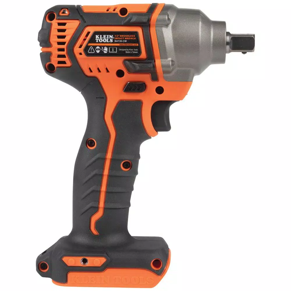 Klein Tools 1/2 in. Compact Impact Wrench, 210 ft-lbs Max Torque, 20V Cordless (Tool Only)