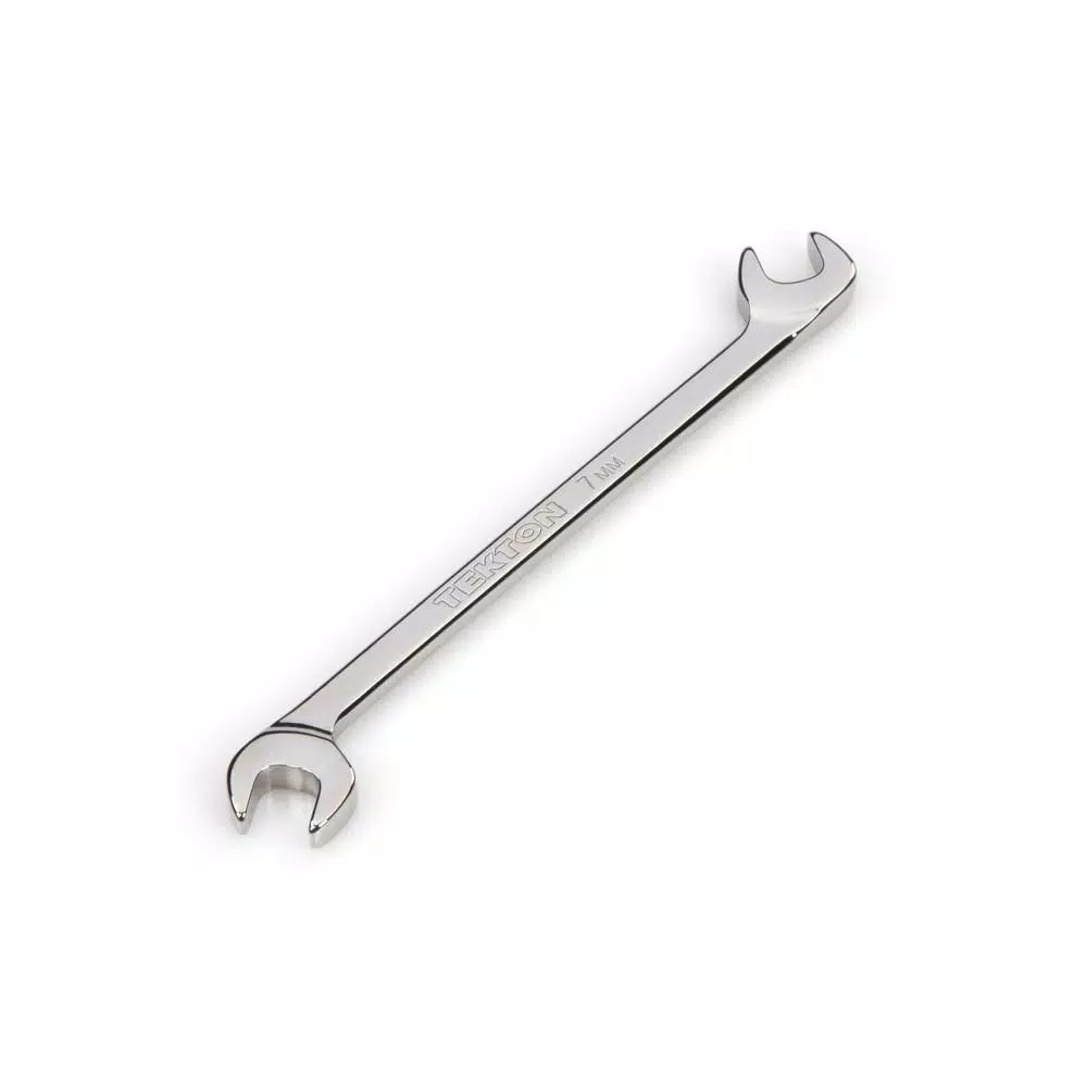 TEKTON 7 mm Angle Head Open End Wrench, 60° Offset, 4140 Chrome Moly Steel