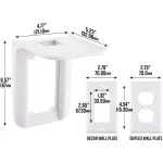 Wasserstein AC Outlet Mount for Google Nest WiFi, Nest Mini, and Nest Hub - Wall Outlet Shelf (2-Pack) thumbnail 5