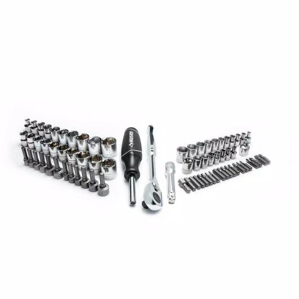Husky 75-Piece 1/4 in. and 3/8 in. Drive Mechanics Tool Set