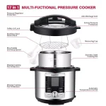 Boyel Living Geek Chef 6 Qt. 17-in-1 Stainless Steel Multi-Use Electric Pressure Cooker thumbnail 7