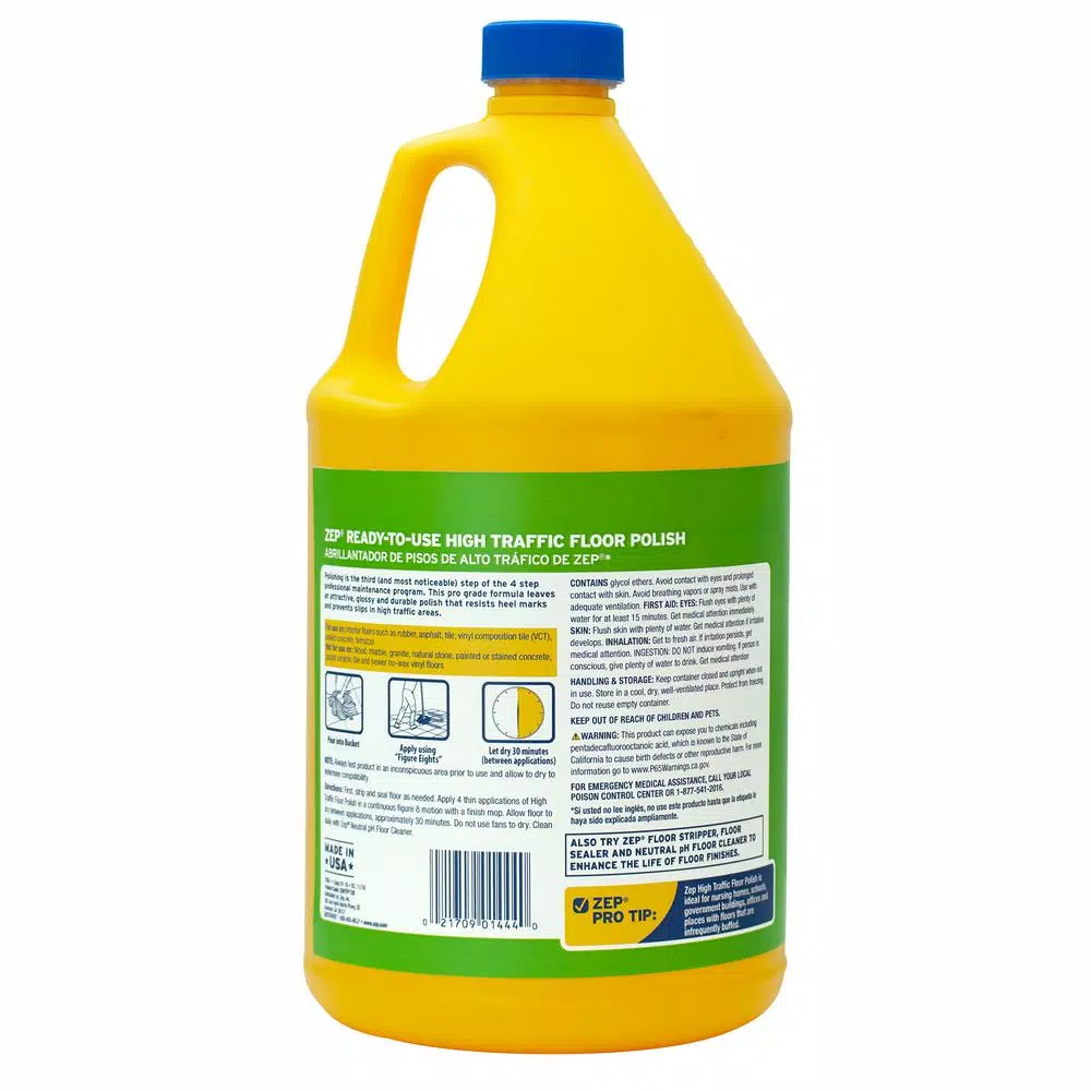 Zep High-Traffic Floor Polish, 1 Gallon (Case of 4)