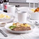 STONE LAIN 32-Piece Snow White Stoneware Dinnerware Set, Service for 8 thumbnail 5