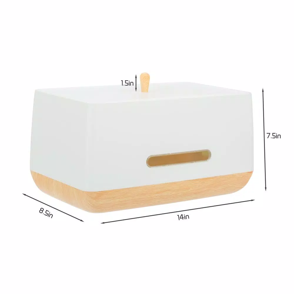 Jiallo European Collection 4-Piece Plastic Kitchen Canister and Bread Box Set, White