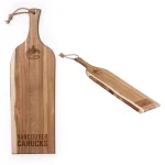 Picnic Time Vancouver Canucks 24 in. Acacia Wood Serving Plank with Live Edge thumbnail 2