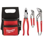 Milwaukee 3-Piece Electrician's Pliers Set with 11" Compact Pouch thumbnail 1