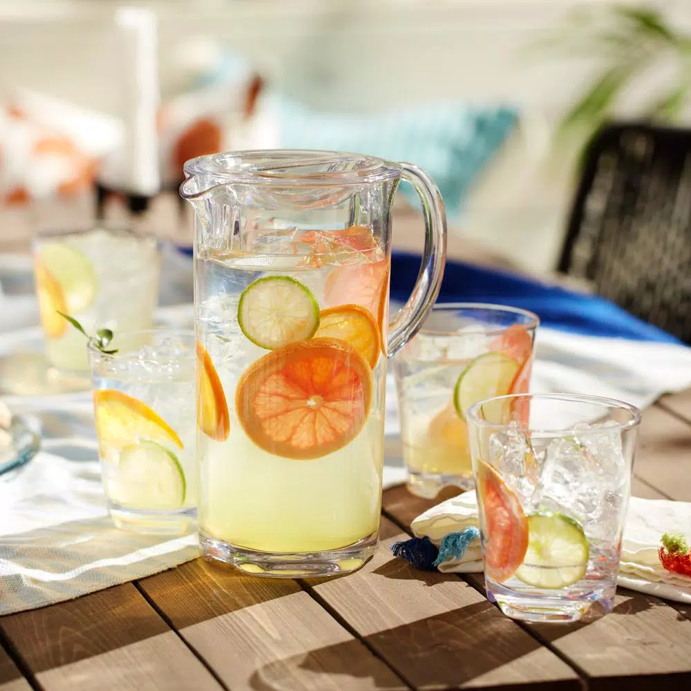 Libbey Indoors Out 7-Piece Tritan Break-Resistant Pitcher and Rocks Glass Entertaining Set