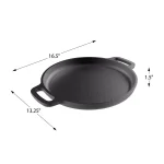 Classic Cuisine 13.25 in. Pre-Seasoned Cast Iron Pizza Pan thumbnail 3