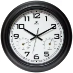 Infinity Instruments 18 in. Round Outdoor Wall Clock with Thermometer and Hygrometer thumbnail 2