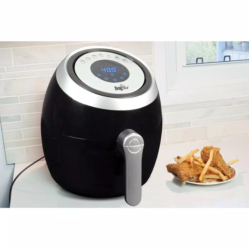 Total Chef 3.8 Qt. 1500W Air Fryer with Touchscreen LCD Display and 7 Presets, Black