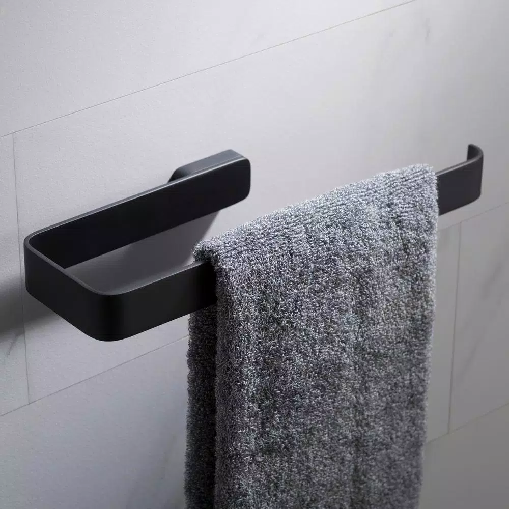 KRAUS Stelios Matte Black Solid Brass Hand Towel Ring