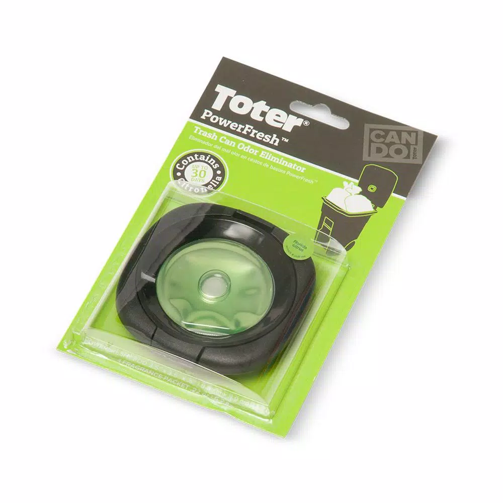 Toter PowerFresh Trash Can Odor Eliminator - Citrus Scent Refillable Unit