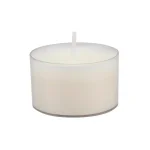 Stonebriar Collection Stonebriar Unscented White Paraffin Tealight Candles, Clear Cup, 48-Pack thumbnail 4