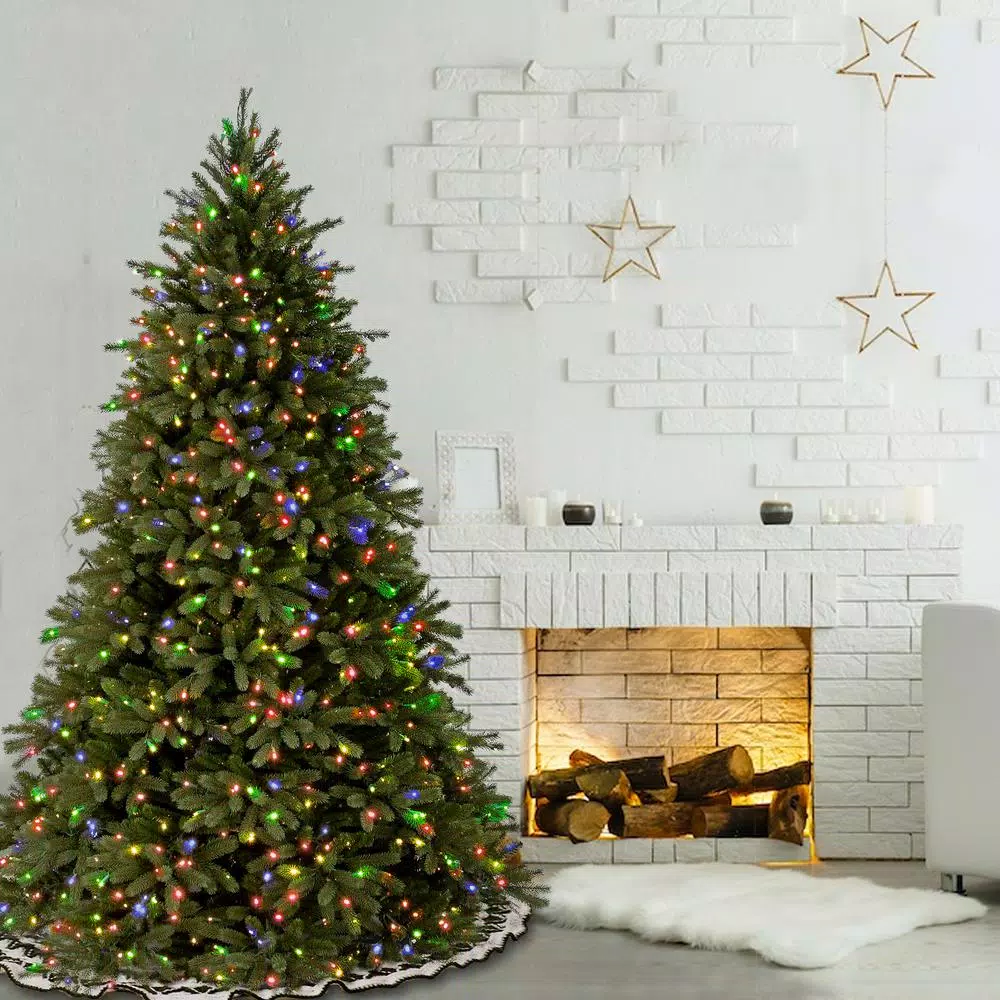 National Tree Company 7.5 ft. Feel Real Jersey Fraser Fir Artificial Christmas Tree with 1250 Multicolor Lights