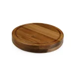 TOSCANA Acacia Circo Round Cheese Board and 4-Piece Stainless Steel Tool Set thumbnail 2