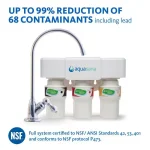 Aquasana 3-Stage Under Counter Water Filtration System with Chrome Faucet thumbnail 1