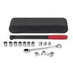 GearWrench 15-Piece Ratcheting Wrench Serpentine Belt Tool and Socket Set thumbnail 1