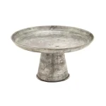 LITTON LANE 12 in. x 7 in. Farmhouse Galvanized Iron Cupcake Stand with Distressed Gray Finish thumbnail 1