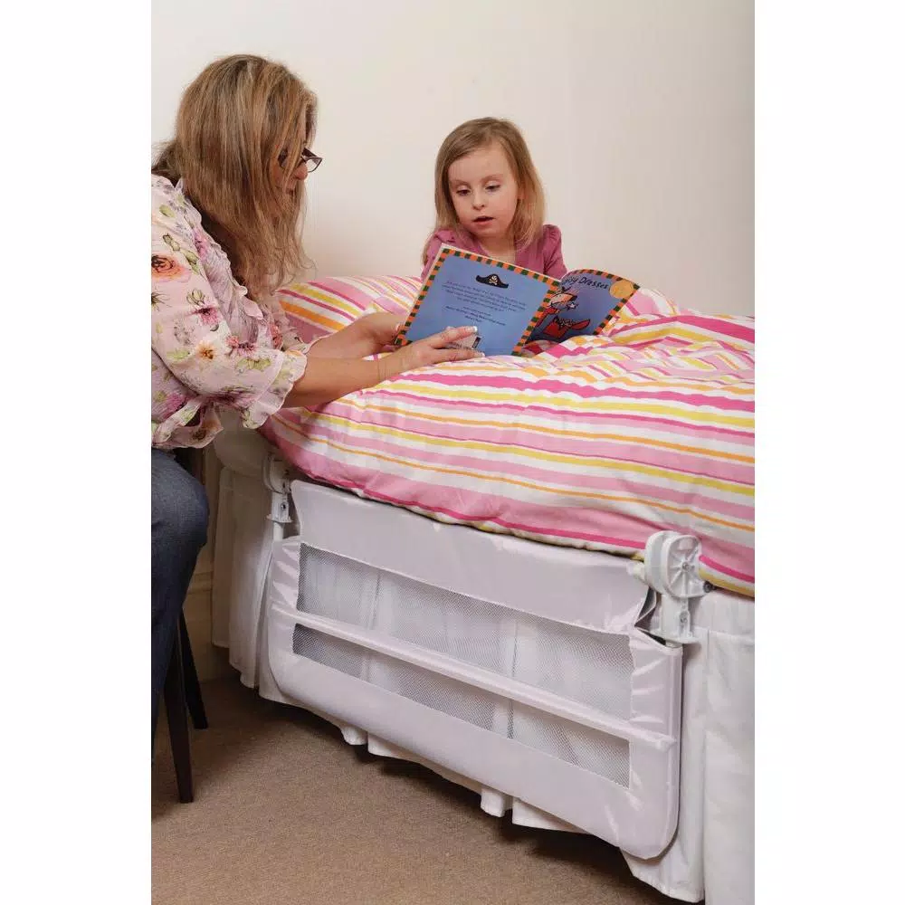 Dreambaby Xtra Harrogate Bed Rail, 43 in. Extra Wide & 18 in. Extra Tall, White