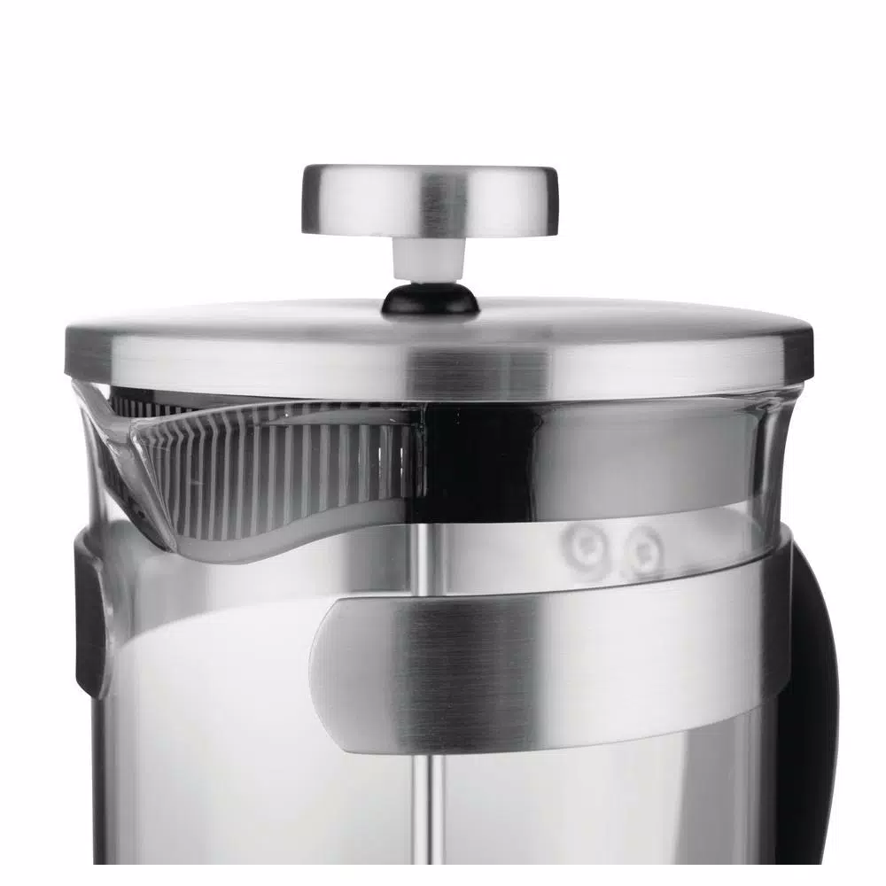 BergHOFF Essentials 4-Cup Stainless Steel and Glass French Press Coffee and Tea Maker