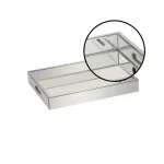 LITTON LANE 18 in. Modern Silver Decorative Mirror Tray with Polished Aluminum Exterior thumbnail 3