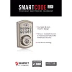 Kwikset SmartCode Satin Nickel Single Cylinder Electronic Deadbolt with SmartKey Security and Juno Passage Knob thumbnail 6