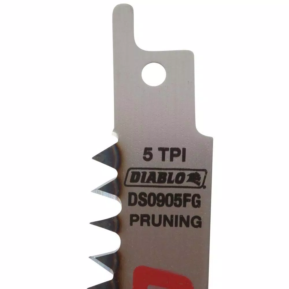 Diablo 9 in. 5 TPI Fleam Ground Pruning Reciprocating Saw Blades, 5-Pack