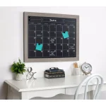 DesignOvation Beatrice Framed Magnetic Chalkboard Monthly Calendar Memo Board, 23 x 29 in. thumbnail 5