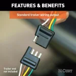 CURT Custom Vehicle-Trailer Wiring Harness, 4-Way Flat, T-Connector for Select Hyundai and Kia thumbnail 3